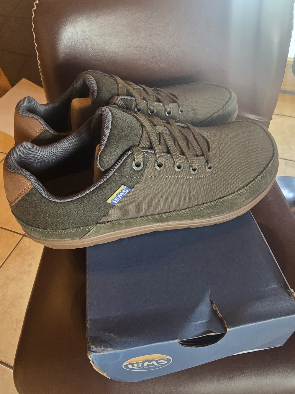 Women’s Brown Canvas Low-Top Sneakers - Picture 3 of 6